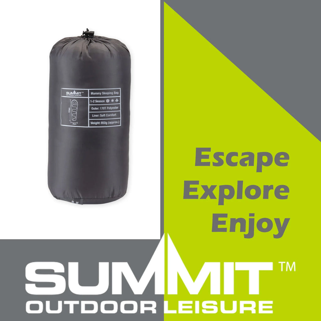 Summit 1-2 Season Mummy Sleeping Bag - Grey