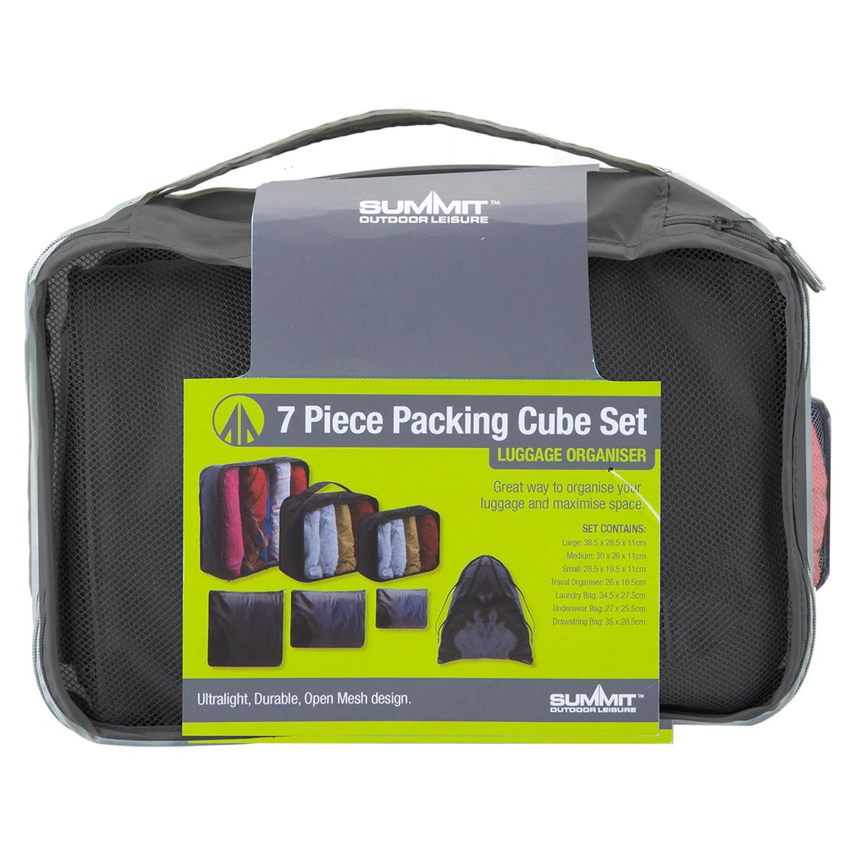 Travel Packing Cubes – Lightweight Luggage Organiser Set