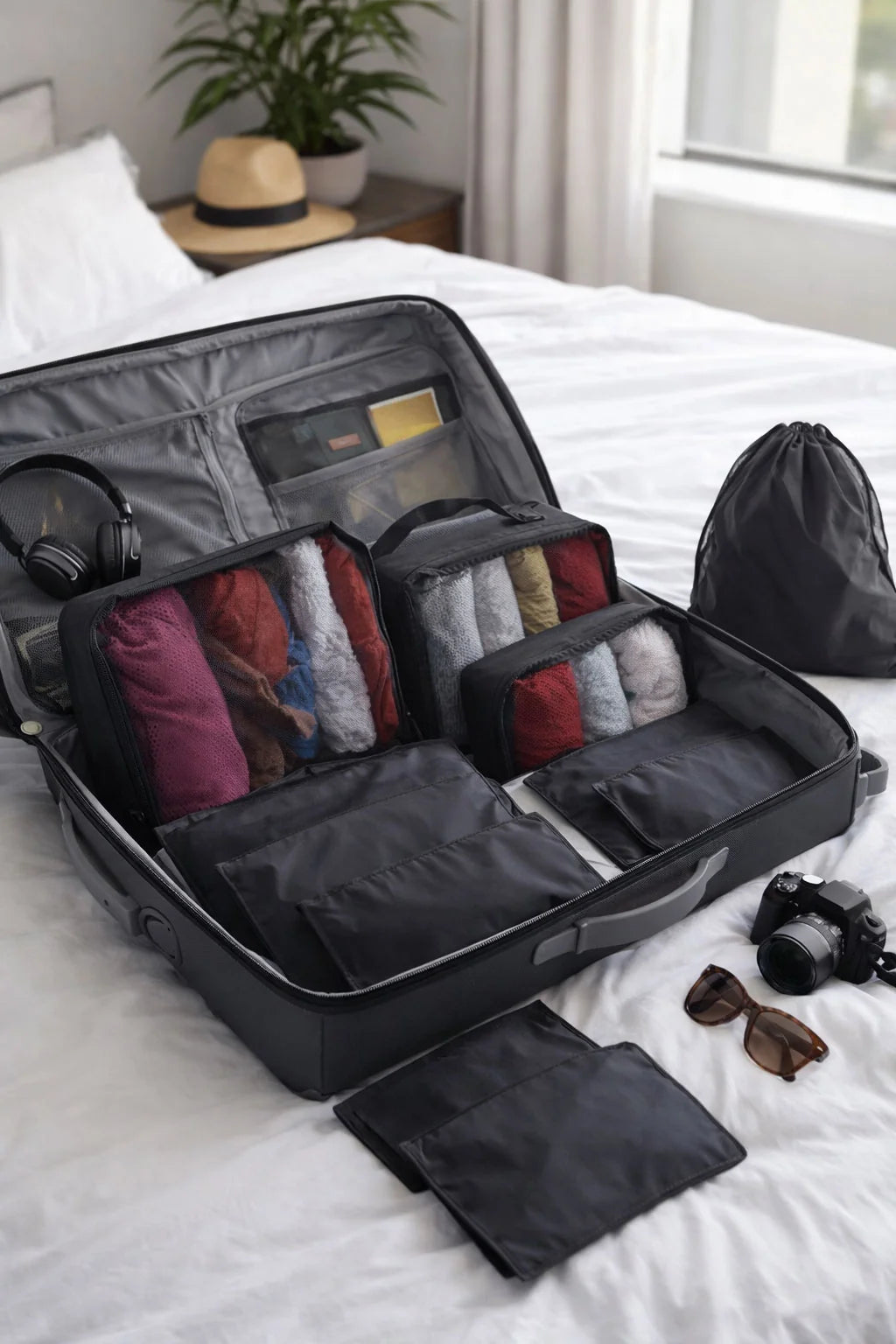Travel Packing Cubes – Lightweight Luggage Organiser Set