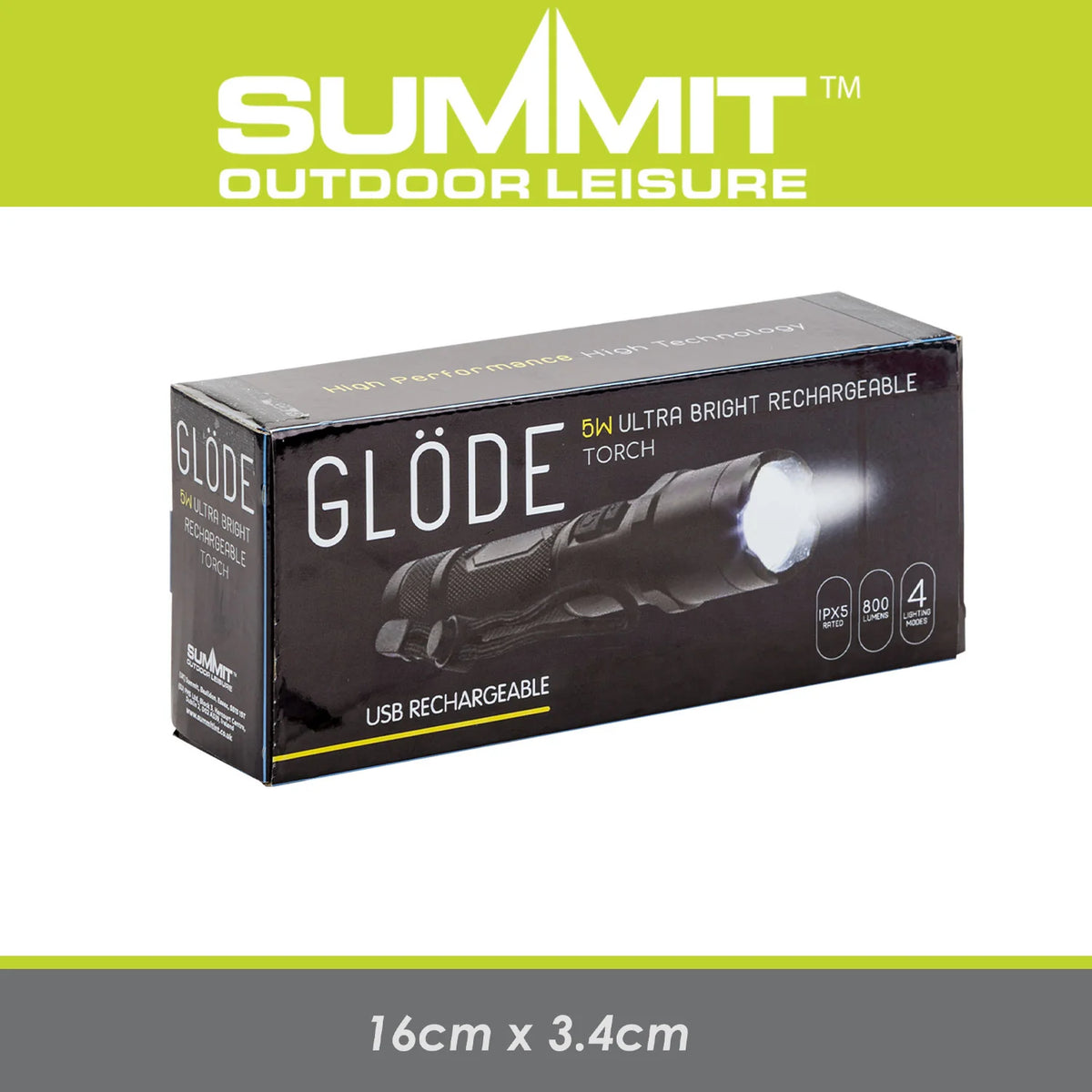 Summit Glode COB LED Ultra Bright Rechargeable Torch