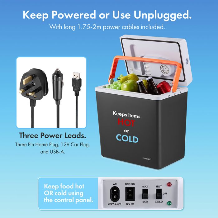20L Electric Cool Box – Hot & Cold Insulated Camping Cooler