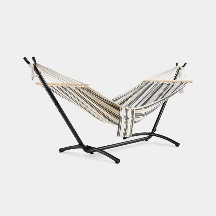 1 Person Garden Hammock with Stand – Blue & White