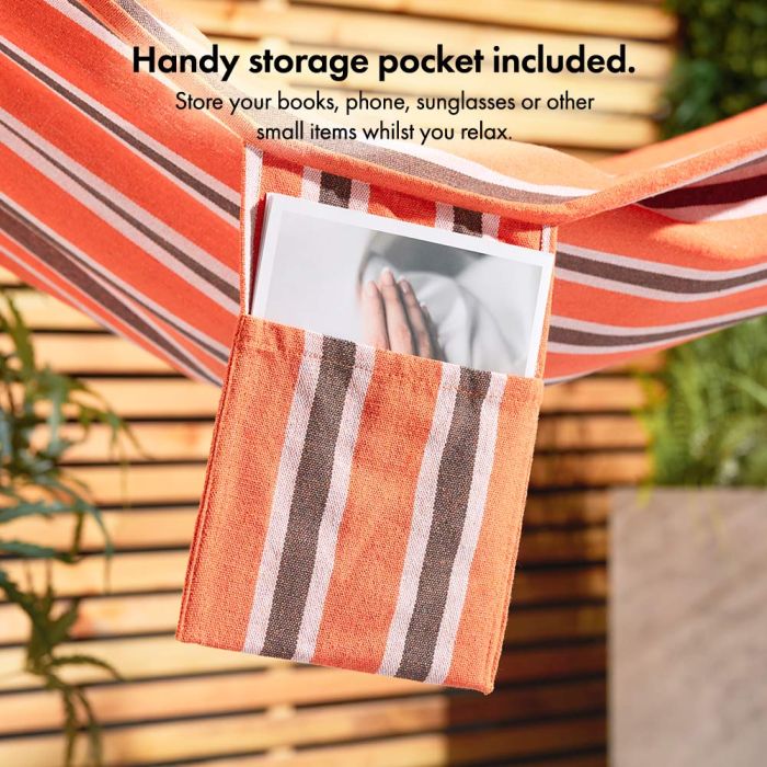2 Person Garden Hammock with Stand – Orange