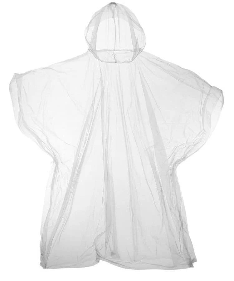 2 Pack Disposable Rain Ponchos – Lightweight Emergency Ponchos