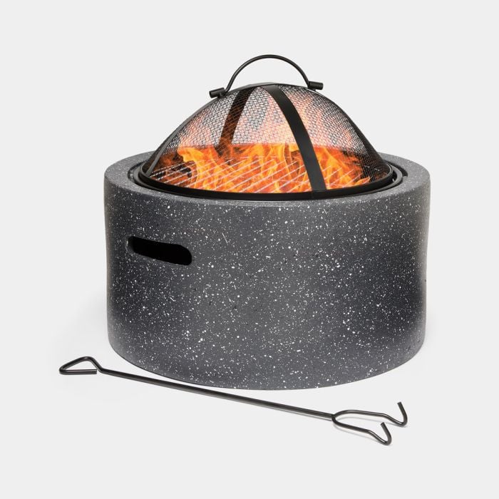 Round MgO Fire Pit – Garden & Patio Firepit Grill - VonHaus