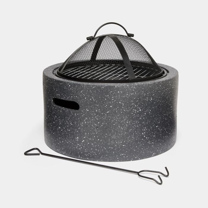 Round MgO Fire Pit – Garden & Patio Firepit Grill - VonHaus