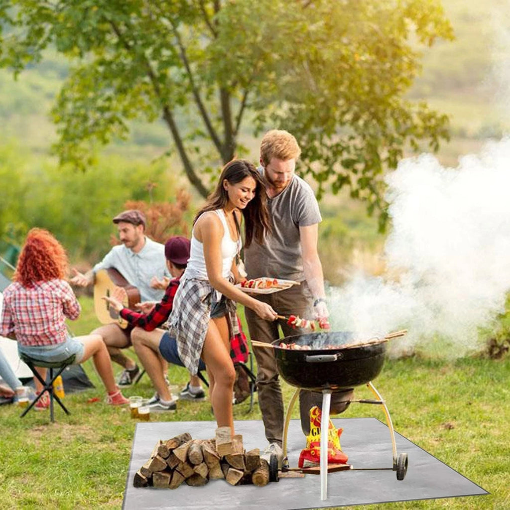 Fireproof BBQ & Fire Pit Mat – Flame Retardant Ground Protector